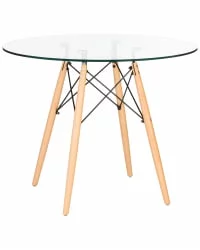 Маленький обеденный стол DOBRIN CHELSEA 90 GLASS Стекло