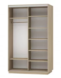 Шкаф-купе со стеклом Экспресс Дуо 1400х2400h Лондон/Дуб сонома