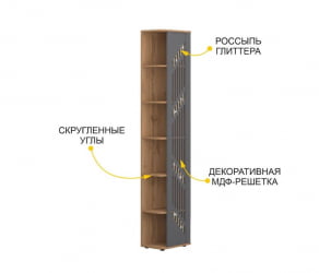Стеллаж торцевой (лев/прав) Монако 402.15