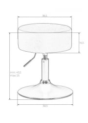 Пуф ДОБРИН ДЭННИ БЛАCК (белый букле (13)) / DOBRIN DANNY BLACK