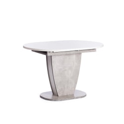 Стол обеденный SATURN ЛДСП, 120-160x80x75,5 см, Бетон/Белый