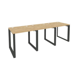 Рабочая станция на О-образном м/к ОНИКС О.МО-РС-3.0.7 Тиквуд Светлый/Антрацит / ONIX O.MO-RS-3.0.7