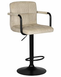 Стул барный DOBRIN KRUGER ARM BLACK (бежевый вельвет (LAR-E2041-04))