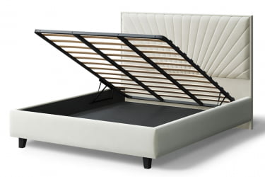 Кровать Леона, 2000 x 1200 мм, серо-белый