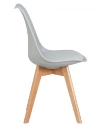 Стул обеденный ДОБРИН ДЖЕРРЙ СОФТ (ножки светлый бук, цвет сиденья светло-серый (ГР-01)) 4 шт / DOBRIN JERRY SOFT (GR-01))