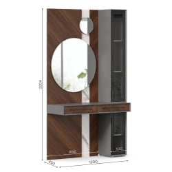 Секция комбинированная Вилена ЛД 138.110.000 Оникс Серый/Орех/Монте белый