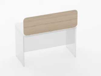 Экран разделительный прямой Глассй 5.14.12 Бук светлый / Glassy