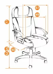 Кресло руководителя Bergamo (черный 36-6)