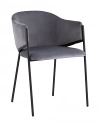 Стул Брасе велюр Серый / Brace