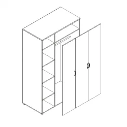 Шкаф Проспект Р.Ш-9 бук светлый
