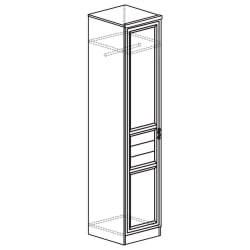 Шкаф для одежды однодверный Лира 41 Дуб нортон темный