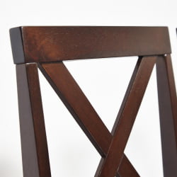 Обеденный комплект Хадсон (стол + 4 стула)/ Hudson Dining Set cappuccino (темный орех)