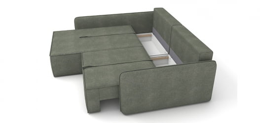 Диван угловой Лофт левый ткань Jasper viridian (1760*2320*810) Серо-зеленый, 2117898/50635/8