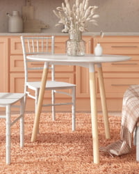 Стол круглый EAMES DST NEW D=80 белый