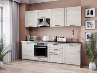 Тумба кухонная 800 с 3 ящиками ЛЮКС (4) Тип 1 Винченца ЛД 234.930.000.024 Белый Дуб Крафт белый