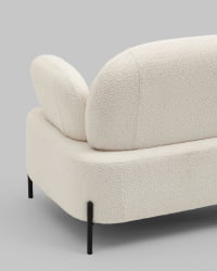 Белый диван Кэнди ткань букле белый