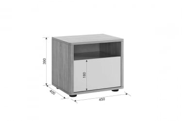 Тумба прикроватная Зара SMZ-04 дуб сонома/белый