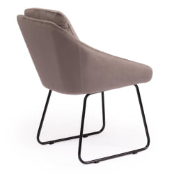 Кресло STAR (mod. CY-1919) вельвет/металл, 68 х 60 х 88 см , серый (HLR 24)/черный