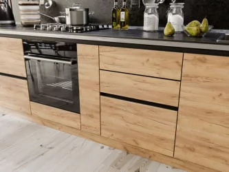 Кухонный гарнитур №8 Шервуд №8 Дуб золотой Черный