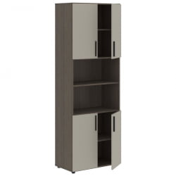 Шкаф с 2 комплектами глухих малых дверей VELION VHCS 80.4 Аметист Дуб Сильвер