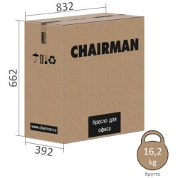 Кресло офисное CHAIRMAN 533 экокожа Черный