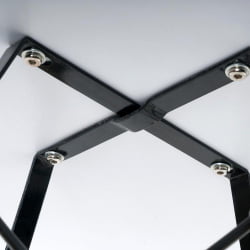 Обеденный стол CINDY NEXT (mod. 70-80 MDF) металл/мдф/бук, D70х75см, белый/натуральный