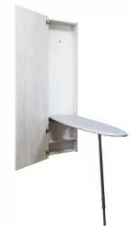 Узкий шкаф в прихожую Iron Box Eco (левый) Беленый дуб