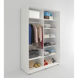 Шкаф-купе 2-х дверный Акцент-Дуэт Д 1600х600 Выбеленное дерево