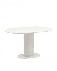 Стол овальный обеденный Mystery 130*80 белый