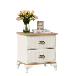 Тумба прикроватная Вилладжио ЛД 680.130.000 Алебастр/Дуб золотой