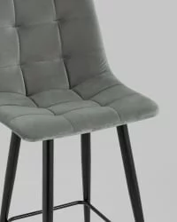 Стул полубарный Джанго велюр Серый