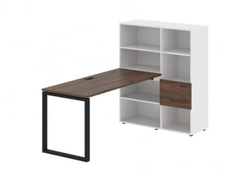 Рабочая станция EDIS EQRST 1115 Дуб Денвер темный Черный Белый