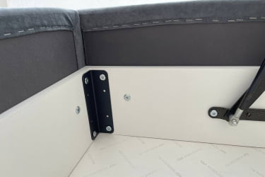 Односпальная кровать с подъемным механизмом Бест (Тахта) КМ.T-15 графит (велюр)