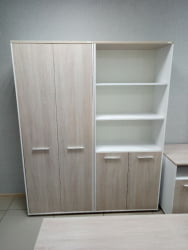 Шкаф для одежды 4 широкий Deka 10.19.301 Дуб Сантана светлый/Белый