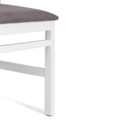 Стул CROSSMAN (комплект) NEW, Многослойный березовый шпон, 41х40х100 см, white/велюр темно-серый