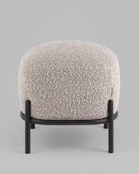 Пуф Стоун П ткань букле серо-бежевый