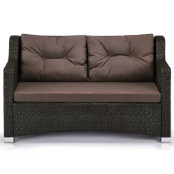 Плетеный диван из искусственного ротанга S51A-W53 Brown