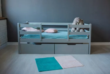 Детская кровать для мальчика RooRoom VK-11с Серая