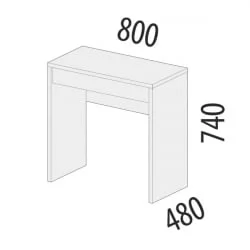 Туалетный столик Кашемир 900.28 Дуб Кронберг/Кашемир