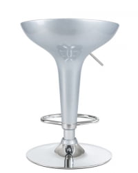 Стул барный ДОБРИН БОМБА (серебряный металлик) 2 шт / DOBRIN BOMBA