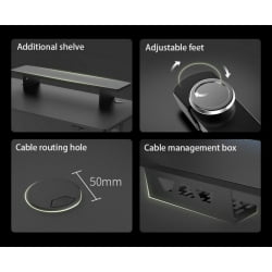 Геймерский стол EUREKA ERK-SM55-B