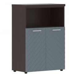 Шкаф с глухими малыми дверьми и топом Torr LUX TLMC 85.3 Венге Магия Серо-голубой