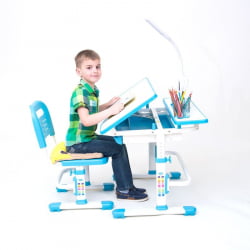 Комплект растущей мебели RIFFORMA Comfort-07 Белый Голубой