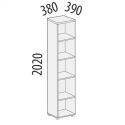 Стеллаж Альфа 63.65 Дуб кобург
