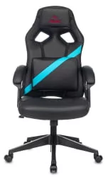 Геймерское кресло Бюрократ ZOMBIE DRIVER Черный-голубой