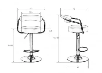 Стул барный DOBRIN MARTA Черный
