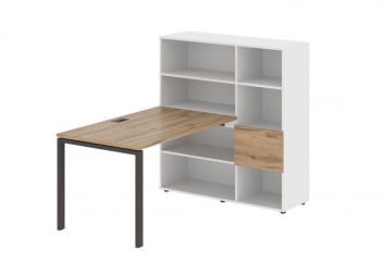 Рабочая станция EDIS EURST 1213 Дуб Денвер светлый Мокко Белый