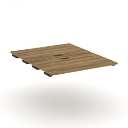 Двойной стол-приставка к двум опорным тумбам/шкафам CОНCЕПТ CН.ДСПР-006 Сандал Янтарный Черный / CONCEPT CN.DSPR-006