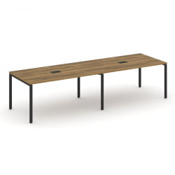 Стол переговорный (2 столешницы) CONCEPT CN.PRG-024 Сандал Янтарный Черный