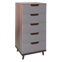 Комод Сканди с 5 ящиками Грей